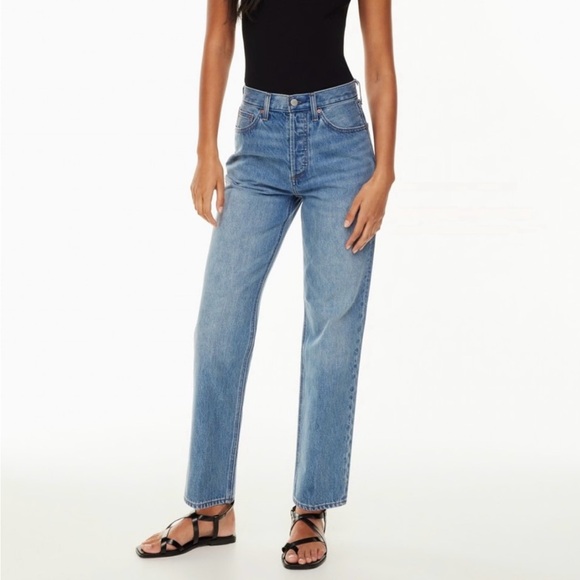 Aritzia Denim Forum Womens Joni High Rise Loose 29L Straight Vintage Jeans 27 - Picture 1 of 15